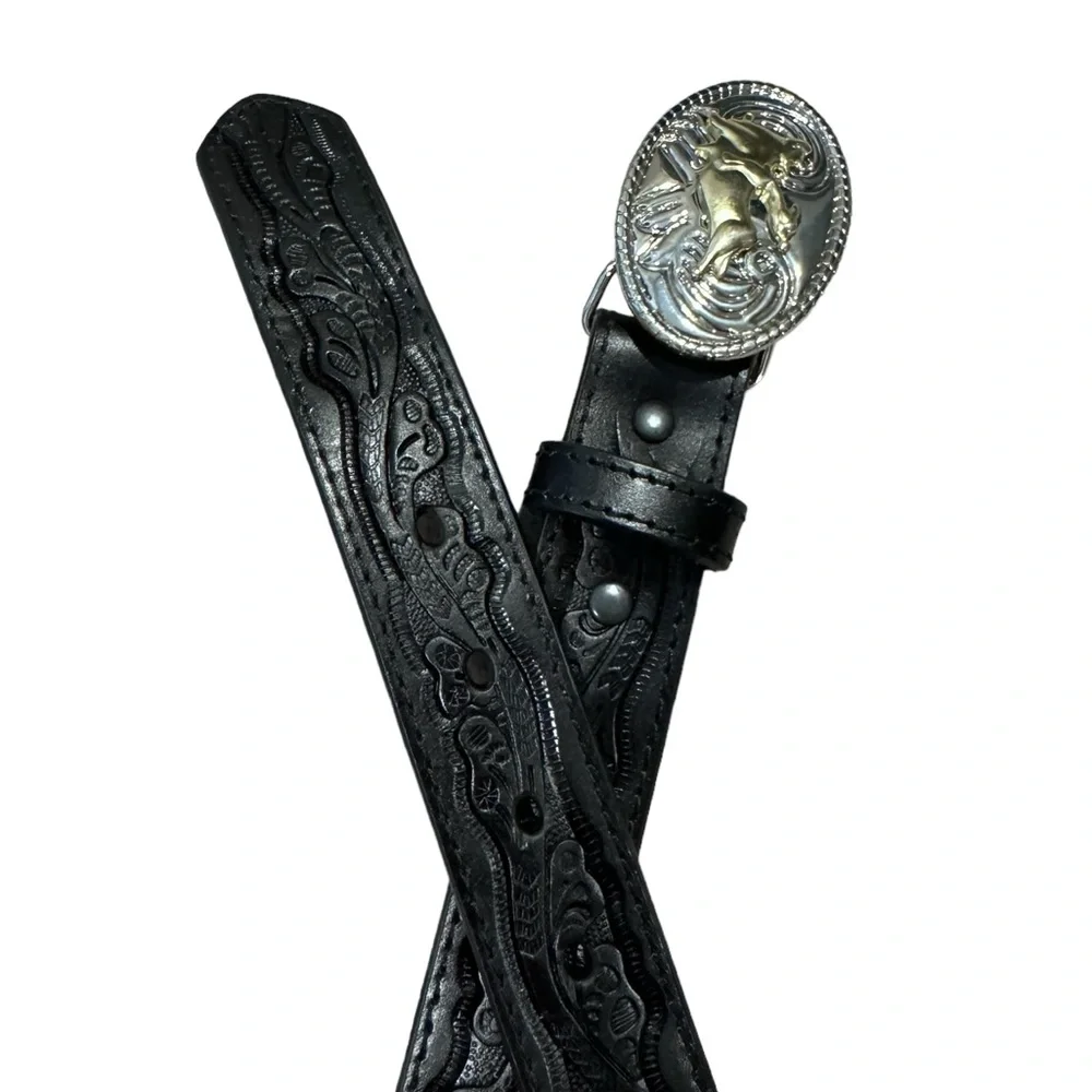 Nocona Belt Youth Bull Rider Black Small
